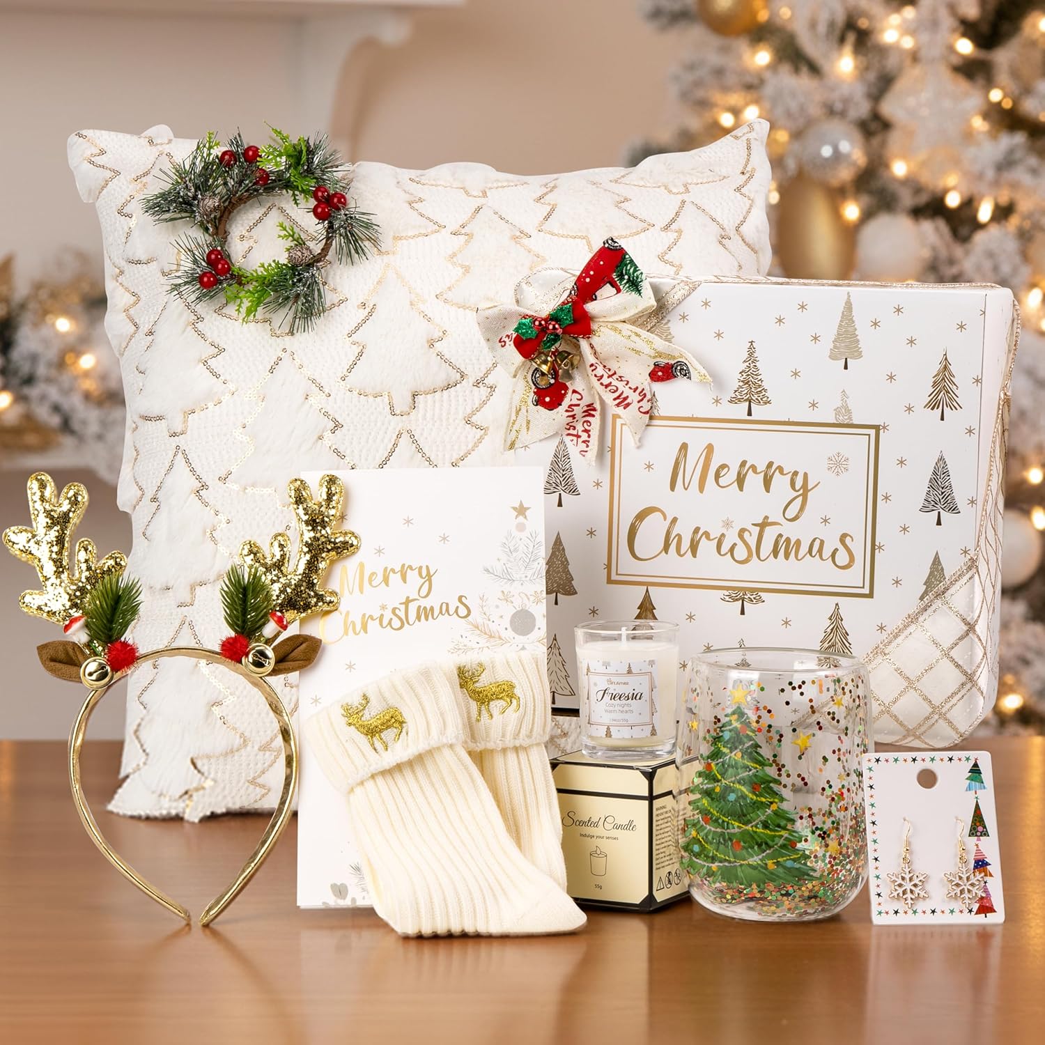 Christmas Gifts Set for Women Girl, 2025 Unique Holiday Gifts Baskets Box, Secret Santa Gifts for Her, Mom, Wife, Friends, Grandma, Sister, Bestie, Coworkers, Xmas Gift Presents...