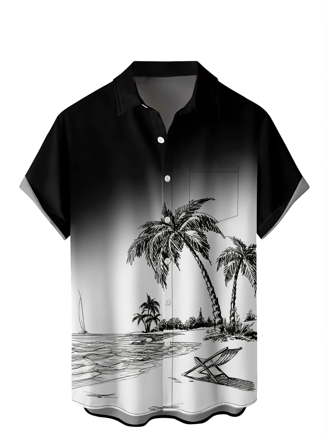 Hawaiian Shirts for Men Loose Short Sleeve Mens Beach Shirts Resort Casual Shirts