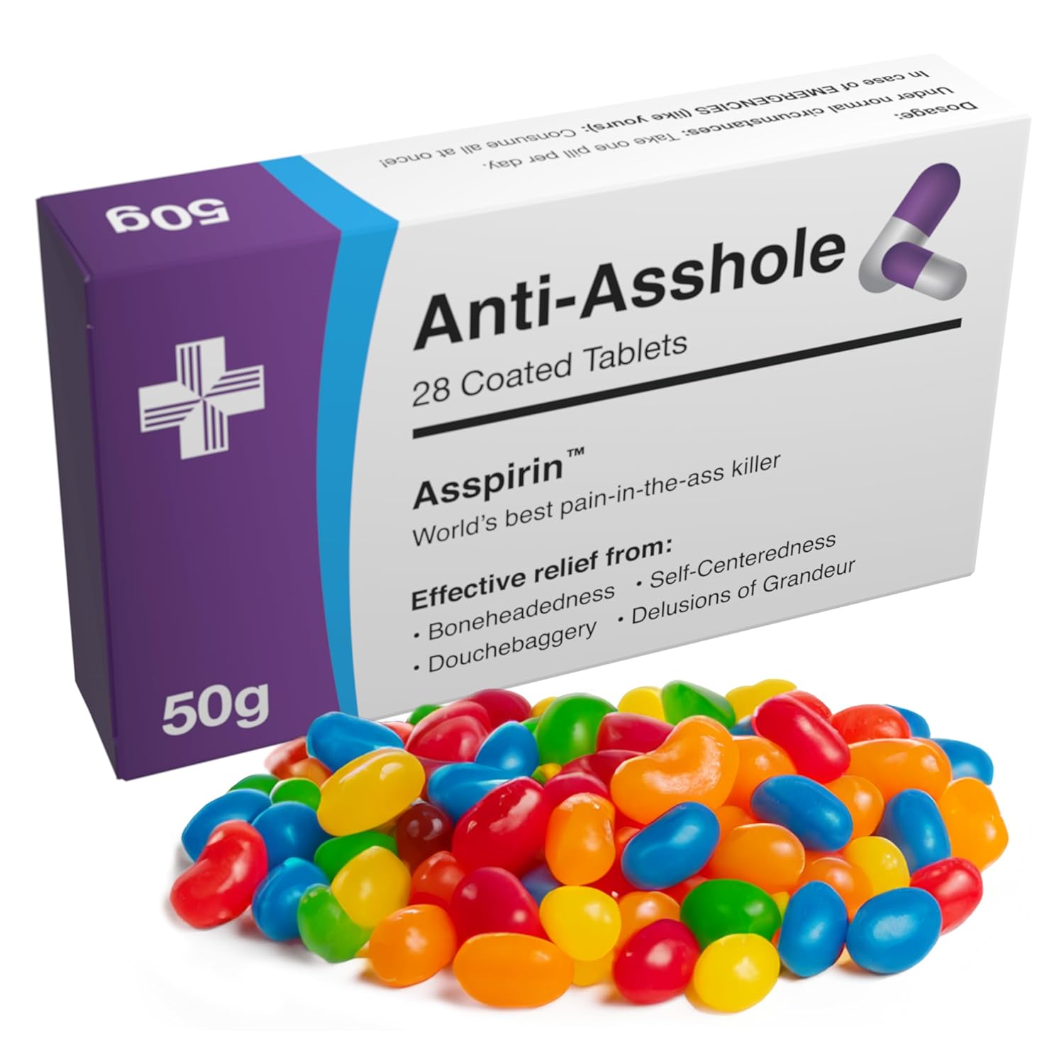 Joke Pill Box Candy - Funny Gift for Men & Women - Hilarious Gag Gifts for Adults, Boyfriend, Coworker, Best Friend – Unique Men’s Gifts, Novelty Prank, White Elephant Gift,...