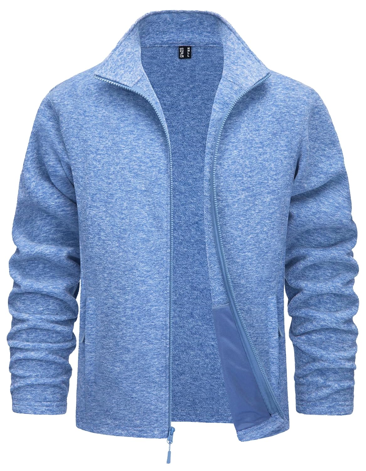 TACVASEN Men's Fleece Jackets Full Zip Lightweight Jacket Casual Soft Warm Coats with Pockets