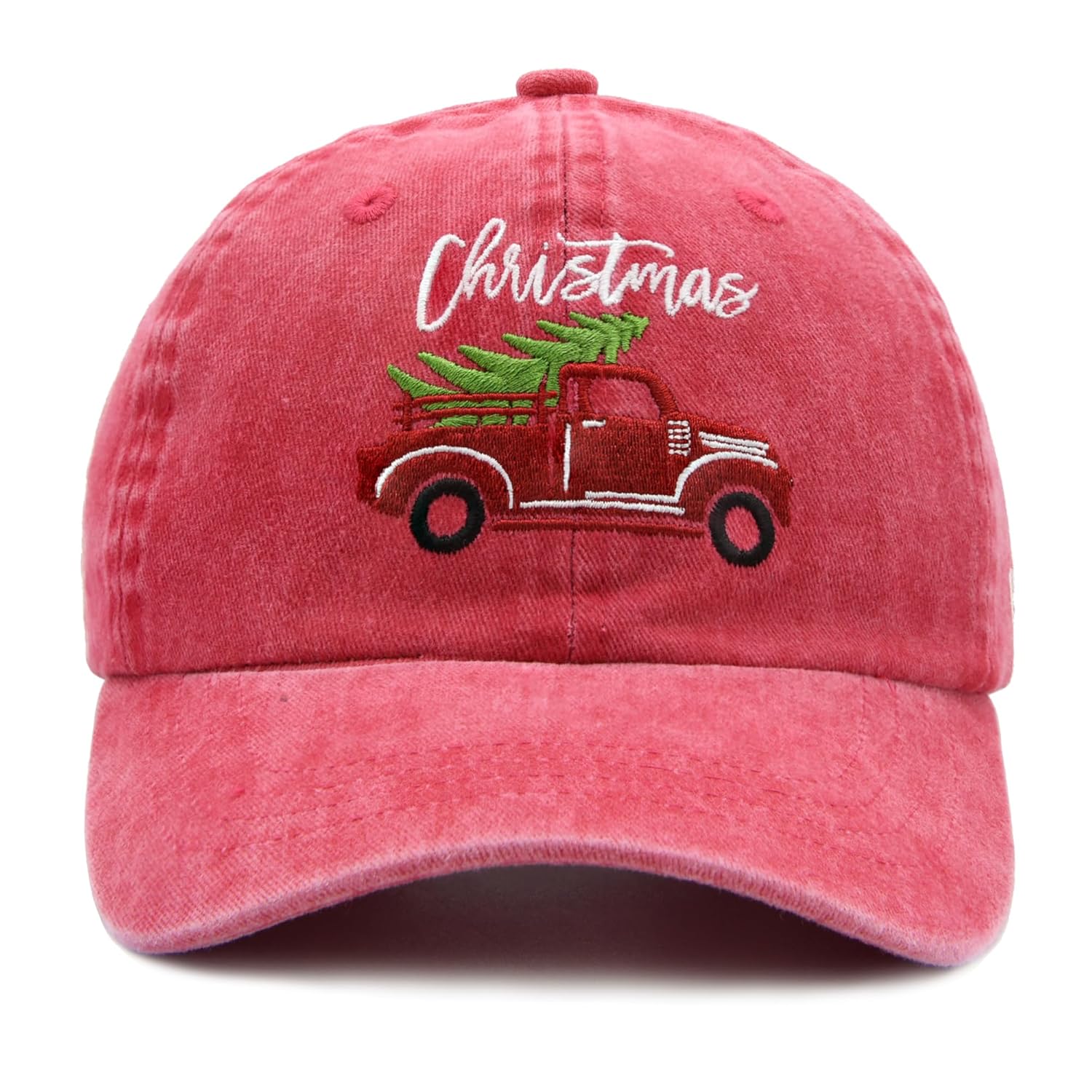 Waldeal Christmas Hat, Adjustable Embroidered Washed Merry Christmas Baseball Cap for Men Women Xmas Holiday Party