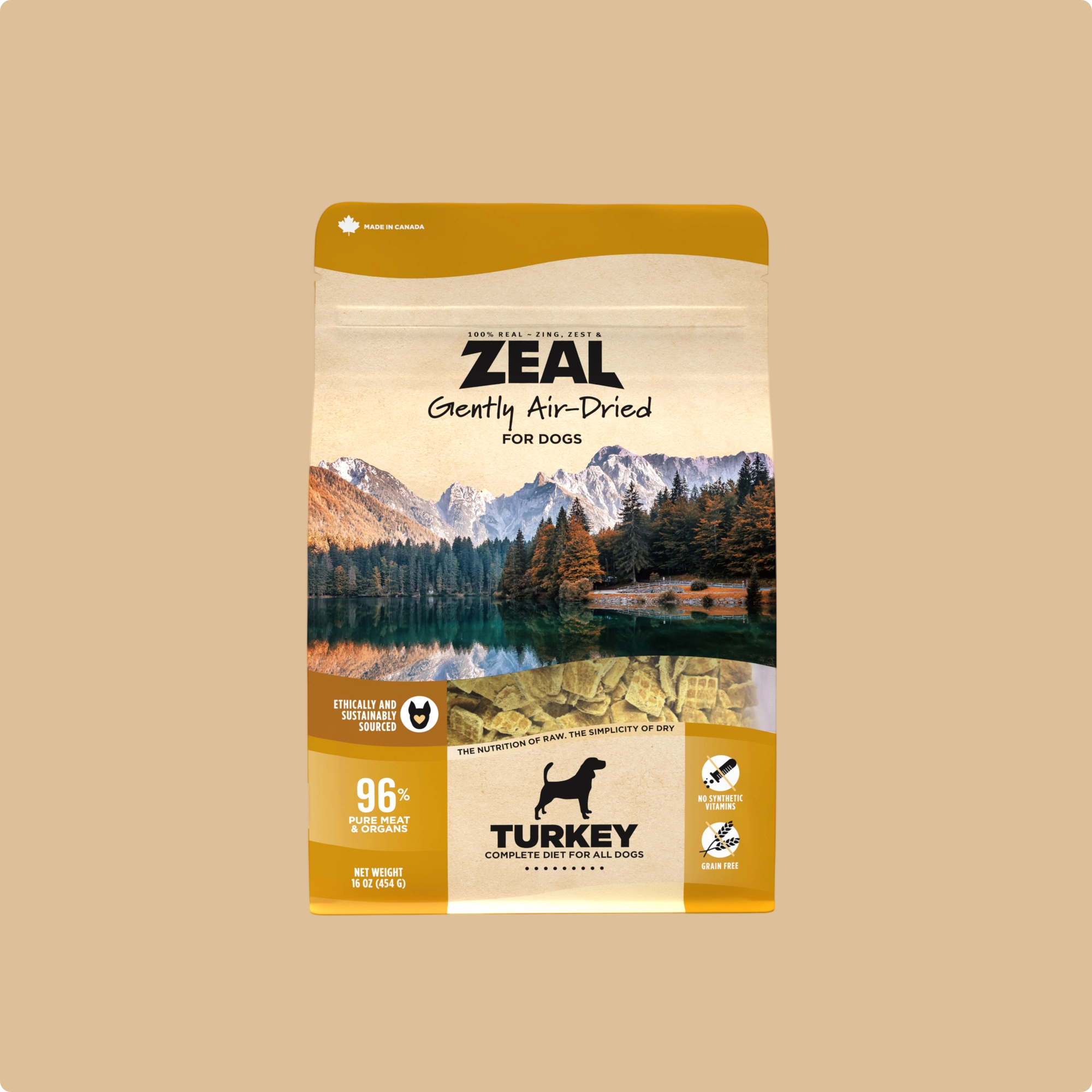 ZEAL Turkey Air-Dried Dog Food | 96% Meat | Grain-Free & Natural