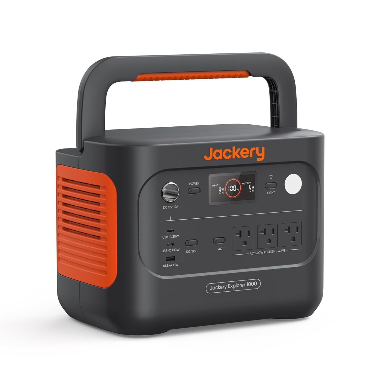 Jackery Explorer 1000 v2 Portable Power Station,1070Wh LiFePO4 Battery,1500W AC/100W USB-C Output, 1 Hr Fast Charge, Solar Generator for Camping,Emergency, RV, Off-Grid...
