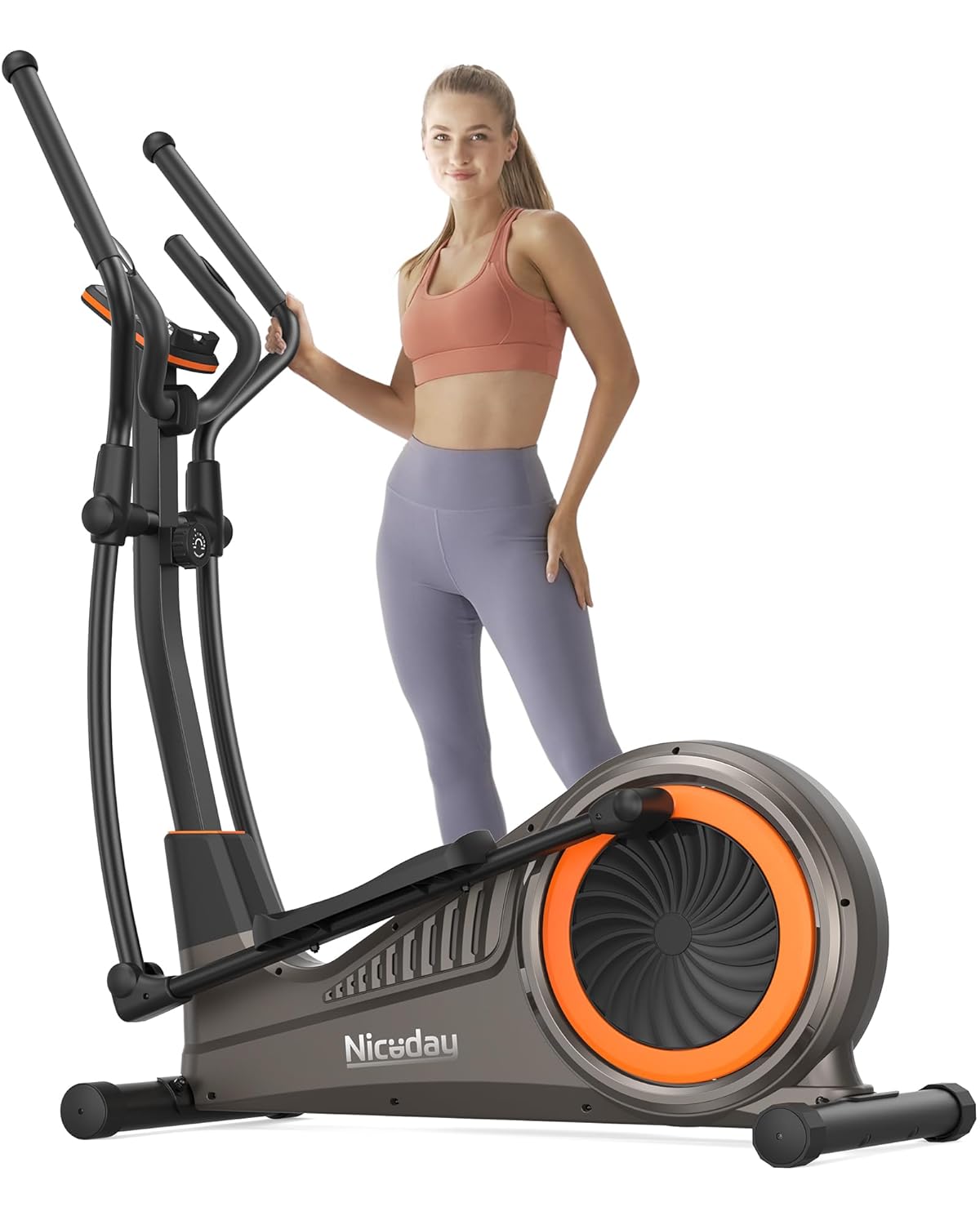 Niceday Elliptical Machine, Elliptical Exercise Machine for Home with Hyper-Quiet Magnetic Driving System, Elliptical Trainer with 15.5IN & 20IN Stride, 16 Resistance Levels,...