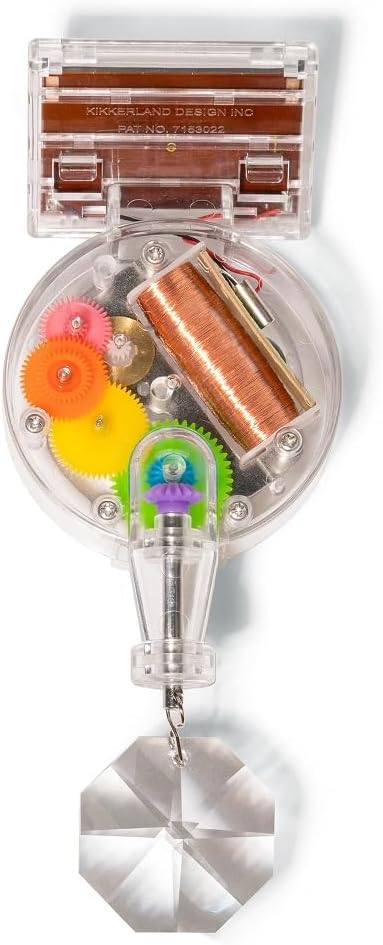 Kikkerland Solar Powered Rainbow Maker – Prism Suncatcher, Fun Home Window Decor – Unique Gift for Christmas & Birthdays – Single Crystal