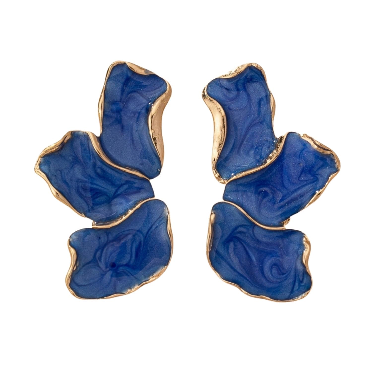 Irregular Petal Earring For Women Stainless Steel Unique Statement Flower Dangle Earrings Trendy Jewelry Gift