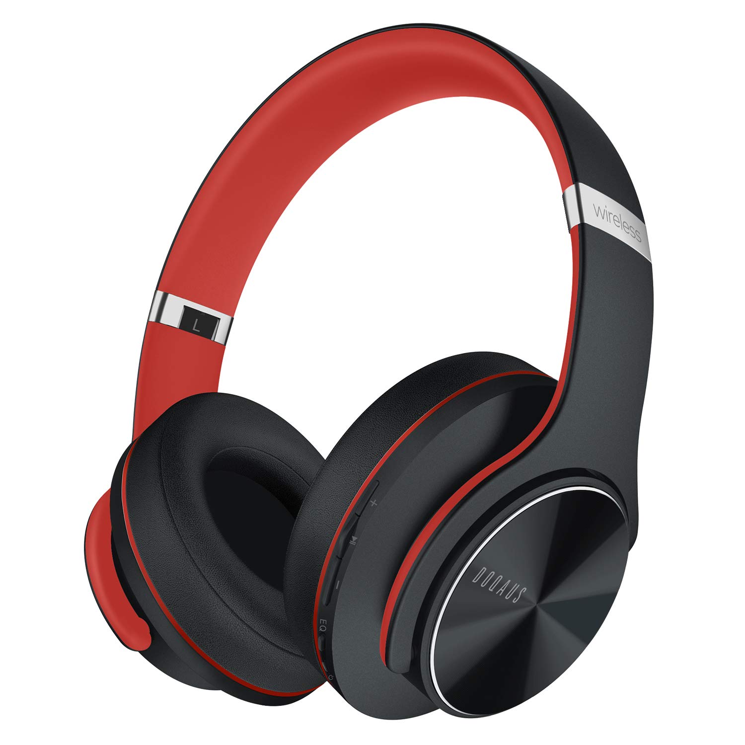 DOQAUS Bluetooth Headphones Over Ear, 90H Playtime, 3 EQ Modes, HiFi Audio, ENC Mic, Reinforced Durable Frame & Soft Earpads for Extended Wear, Phone, PC, Travel