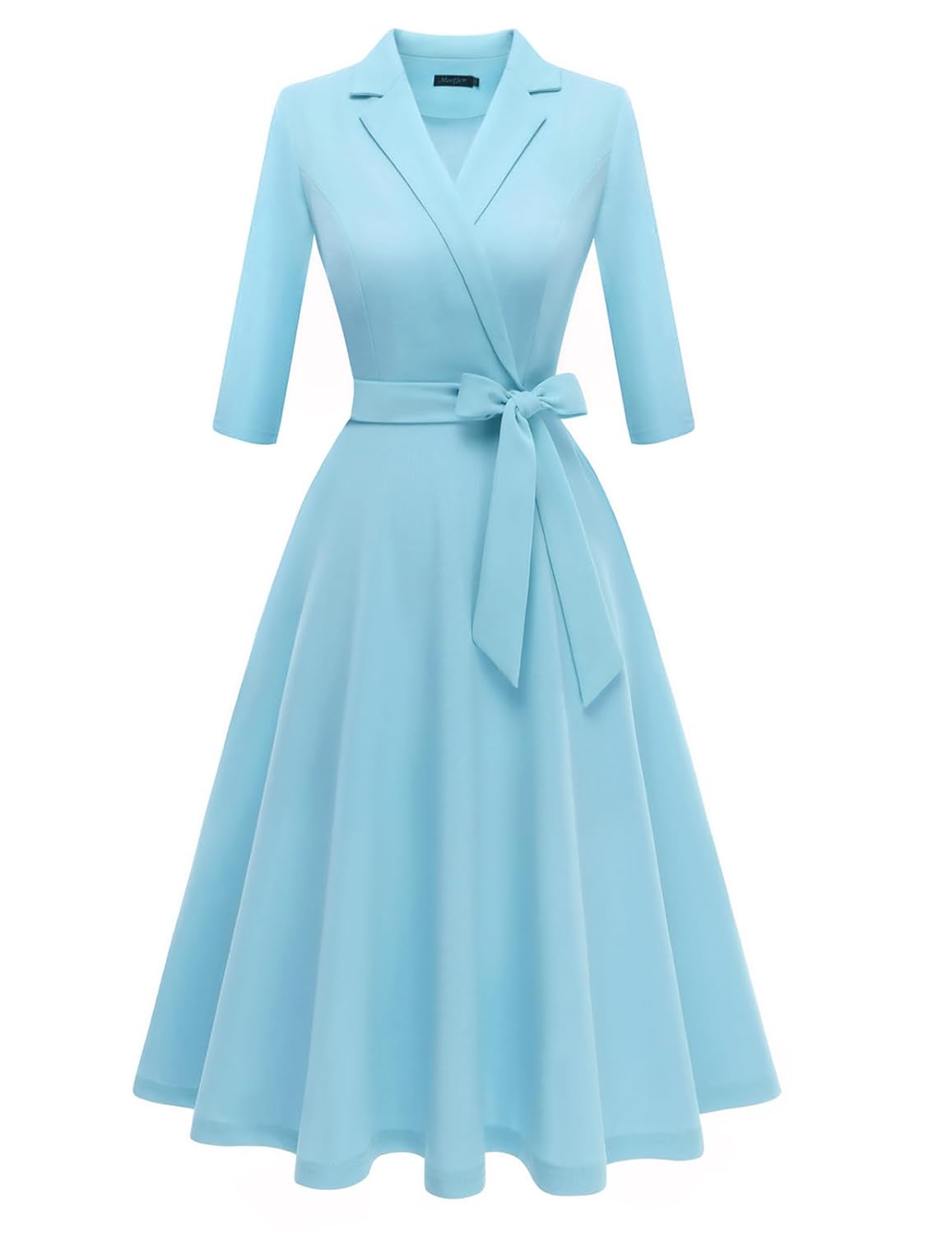 Meetjen Women's Vintage Tea Dress Fit and Flare 3/4 Sleeve Elegant Cocktail Party Formal Church Dresses 2026